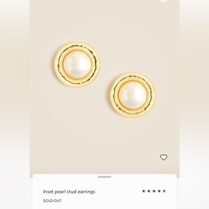 J. Crew Gold-Tone Pearl Button Earrings for Women